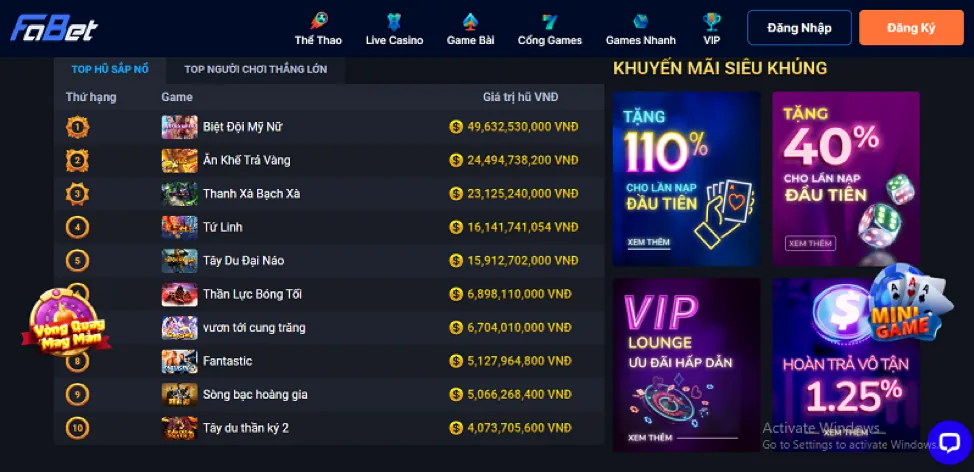 Hình ảnh khuyến mãi hoàn trả hàng ngày cho game bắn cá WW8 Win